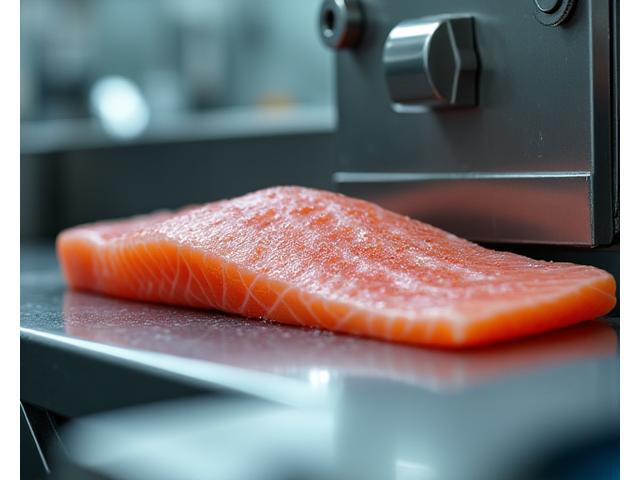 Precision filleting machine for salmon